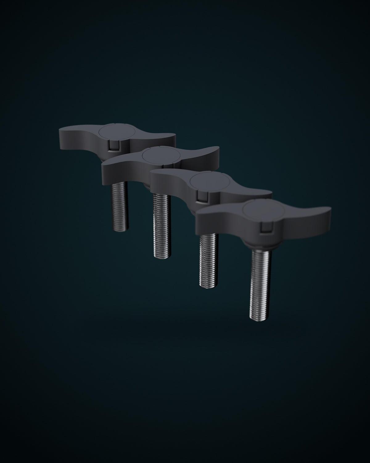 Lot de 4 adaptateurs M8 version courte noirs