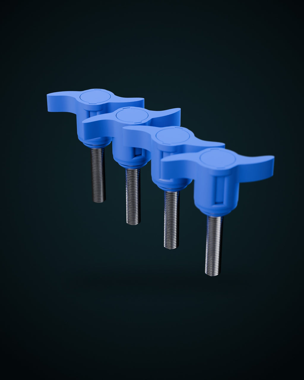 Lot de 4 adaptateurs M8 version longue bleus