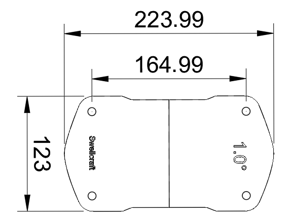 Cale d'angle Sabfoil carbon en PETG résistant aux UV, 15 mm d'épaisseur
